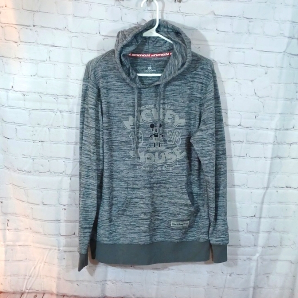 Disney World‎ Vintage Mickey Womans 1928 Gray Jacket  Pockets XL